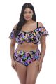 ELECTROFLOWER merevítős fodros bikini felső