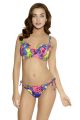 FLORAL POP merevítős szivacsos bikini felső
