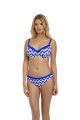 MAKING WAVES merevítős szivacsos bikini felső - kék