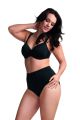 ESSENTIALS merevitős telikosaras bikini felső  - fekete
