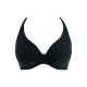 JEWEL COVE merevítős nyakbakötős bikini felső - fekete