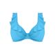 JEWEL COVE merevítős fodros bikini felső - türkiz