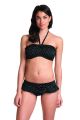 PIER merevitős levehető pántos bikini felső - fekete