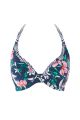 PORT MARIA merevítős nyakbakötős bikini felső - kék