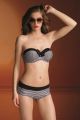 TOOTSIE merevítős levehető pántos bikini felső - fekete