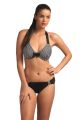 TOOTSIE merevítős nyakbakötős bikini felső - fekete