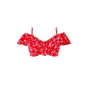 PLAIN SAILING merevítős fodros bikini felső