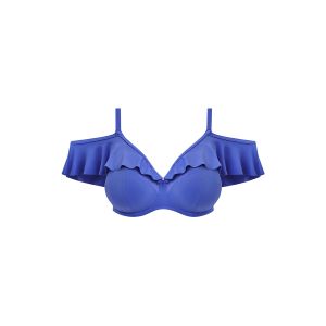 PLAIN SAILING merevítős mélykivágású fodros bikini felső