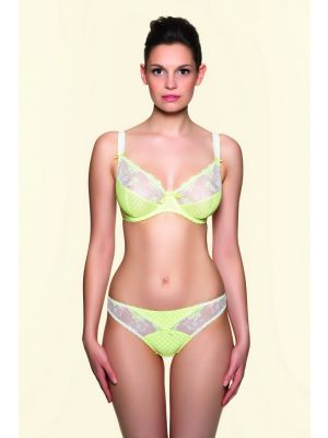 JESSICA mélykivágású melltartó - lime