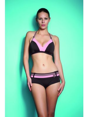 SAMBA merevítő nélküli nyakba kötős bikini felső - csokoládé
