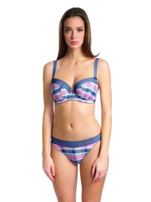 TOTALLY TARTAN szivacsos félkosaras melltartó