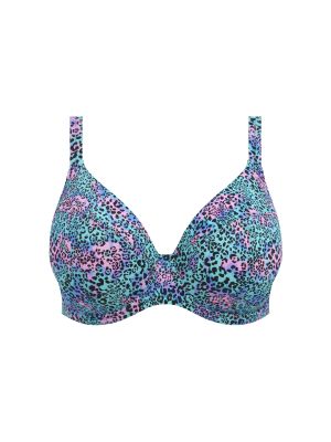 ELECTRIC SAVANNAH merevítős mélykivágású bikini felső - leopárd