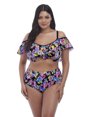 ELECTROFLOWER merevítős fodros bikini felső