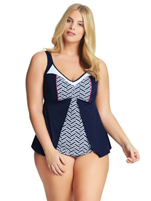 CHEVRON előformázott szivacsos tankini felső