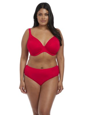 INDIE merevítős mélykivágású bikini felső - piros