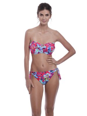 FIJI levehető pántos bikini felső - piros