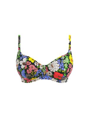 FLORAL HAZE merevítős szivacsos bikini felső