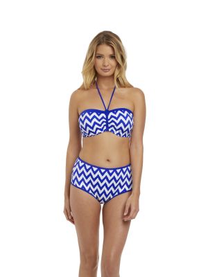 MAKING WAVES merevítős bikini felső - kék
