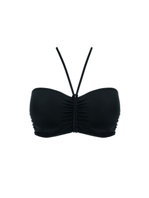 JEWEL COVE merevítős szivacsos levehetőpántos bikini felső - fekete