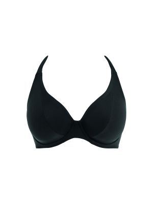 JEWEL COVE merevítős nyakbakötős bikini felső - fekete