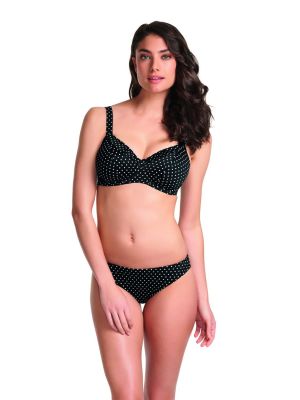 PIER merevitős félkosaras bikini felső - fekete