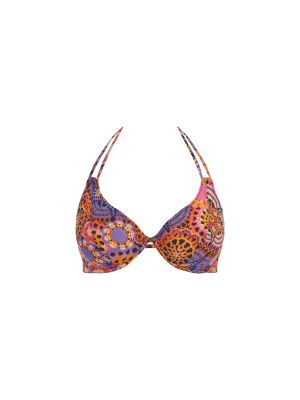 SANTIAGO NIGHTS merevítős nyakbakötős bikini felső - multi