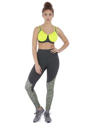 SONIC merevítős előformázott szivacsos sportmelltartó - lime