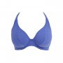 JEWEL COVE merevítős nyakbakötős bikini felső - kék